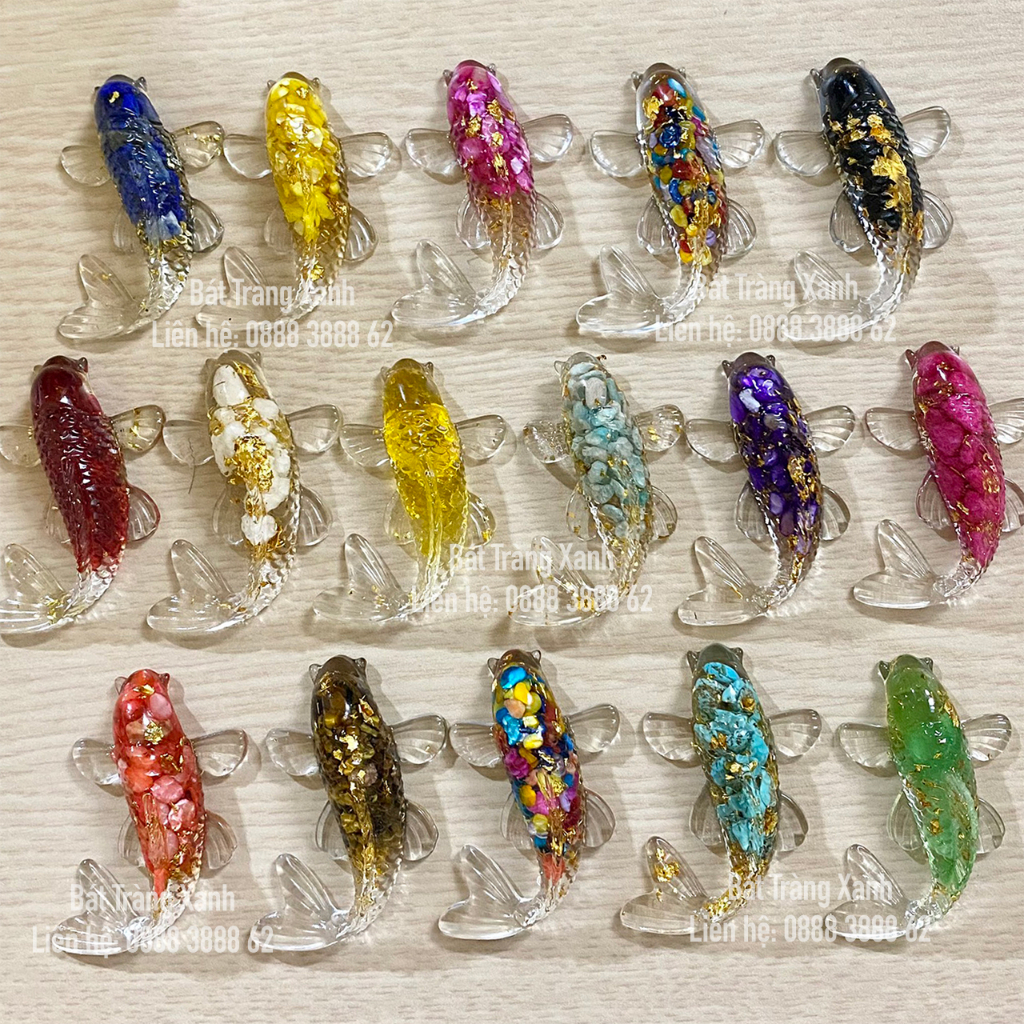 Cá koi phong thủy có xu tài lộc, cá koi đá thạch anh thả bát thả hoa, cá koi thả bát mình đường tụ thủy