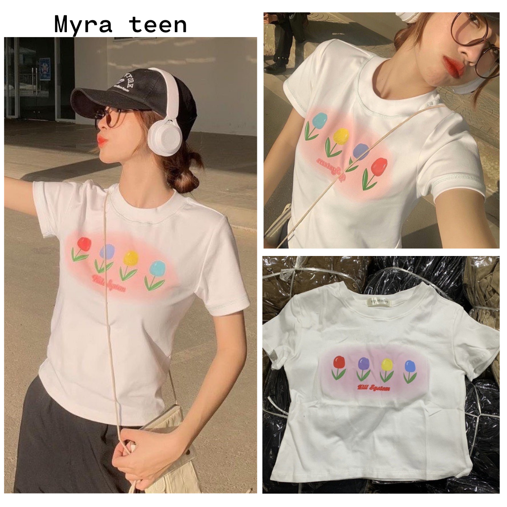 Ao Croptop In Hoa Kill Myra.teen Aocrtinhoakill045 P0/K41