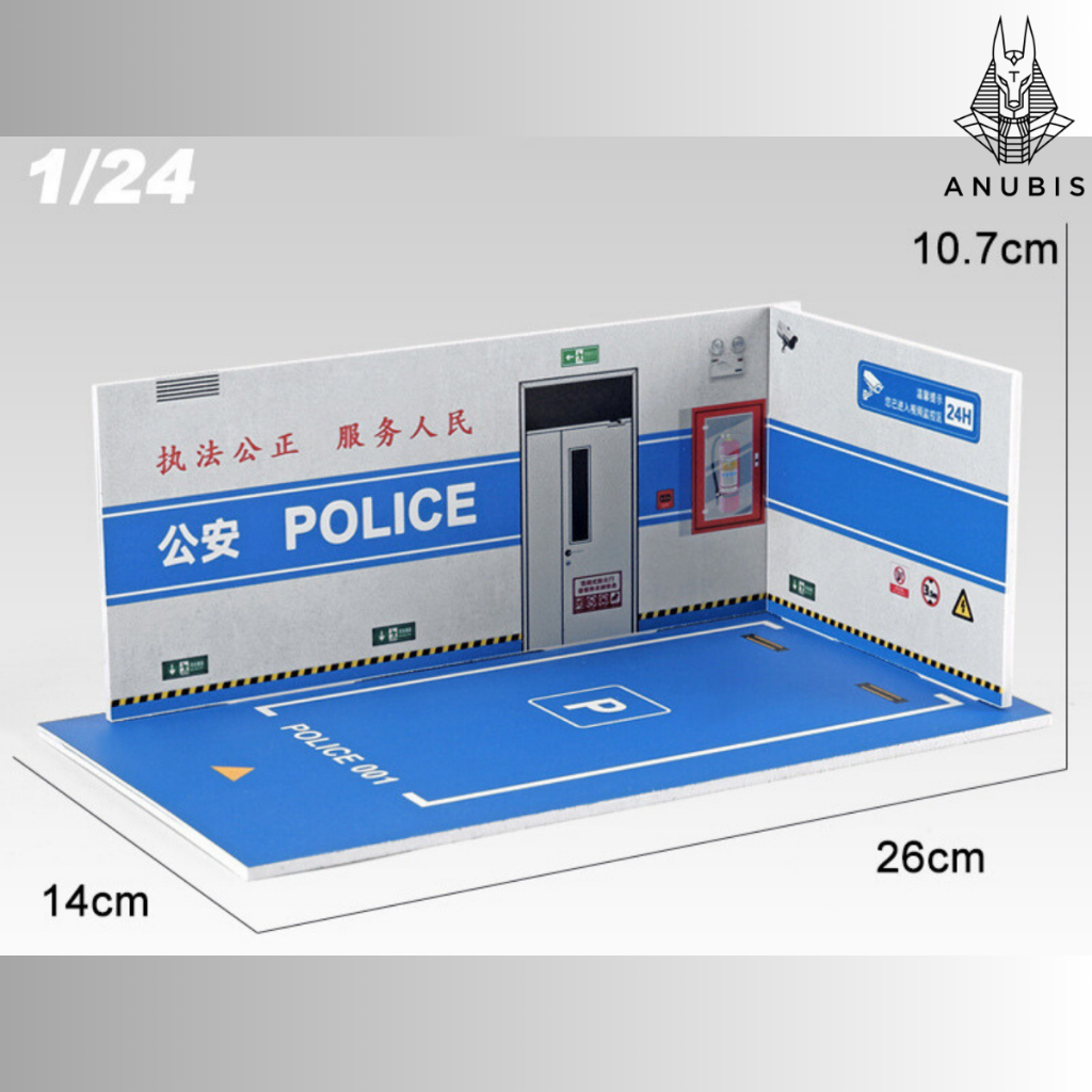 BÃI ĐỂ XE, GARAGE ĐỂ XE Ô TÔ MÔ HÌNH LẮP GHÉP DIORAMA 1/24 BẰNG NHỰA PVC BỀN ĐẸP GIÁ RẺ DÙNG ĐỂ TRƯNG BÀY Ô TÔ