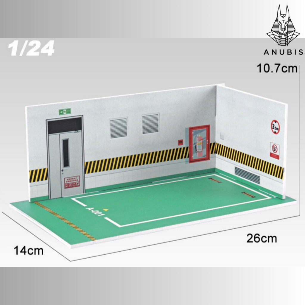 BÃI ĐỂ XE, GARAGE ĐỂ XE Ô TÔ MÔ HÌNH LẮP GHÉP DIORAMA 1/24 BẰNG NHỰA PVC BỀN ĐẸP GIÁ RẺ DÙNG ĐỂ TRƯNG BÀY Ô TÔ