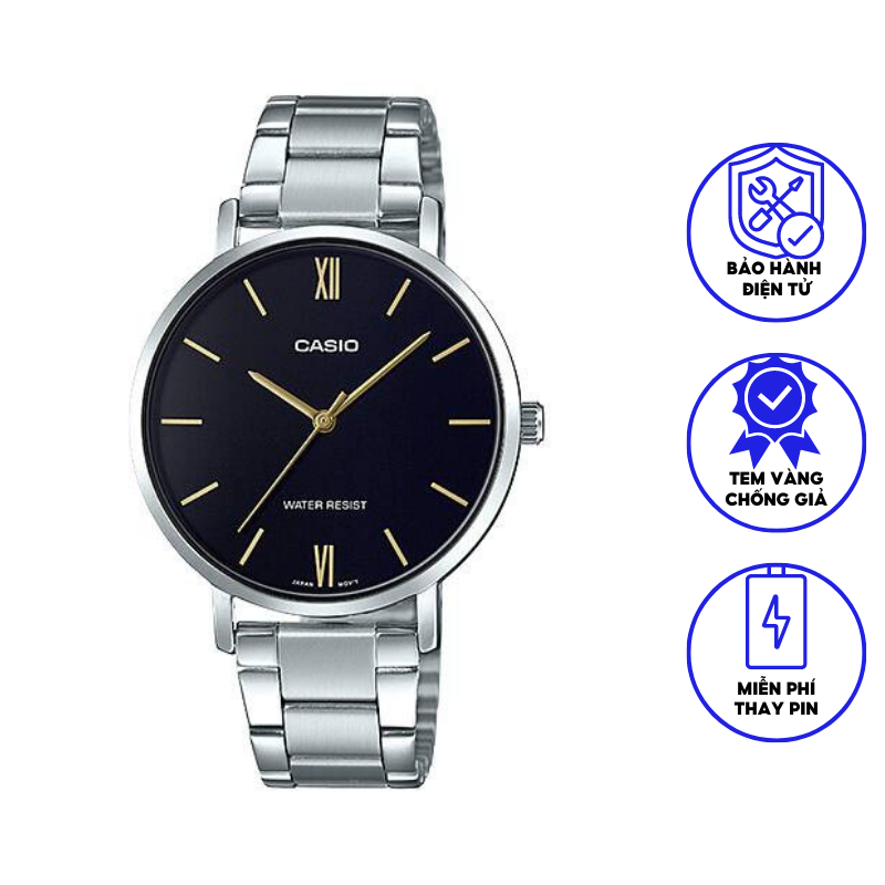 Đồng hồ nữ dây kim loại chính hãng Casio LTP-VT01D-1BUDF