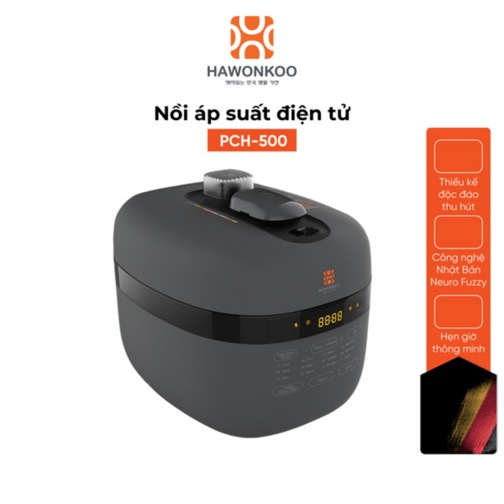 Nồi Áp Suất Hawonkoo PCH-500, Dung Tích 5L, Công Suất 1000W, Bảo Hành Chính Hãng 12 Tháng