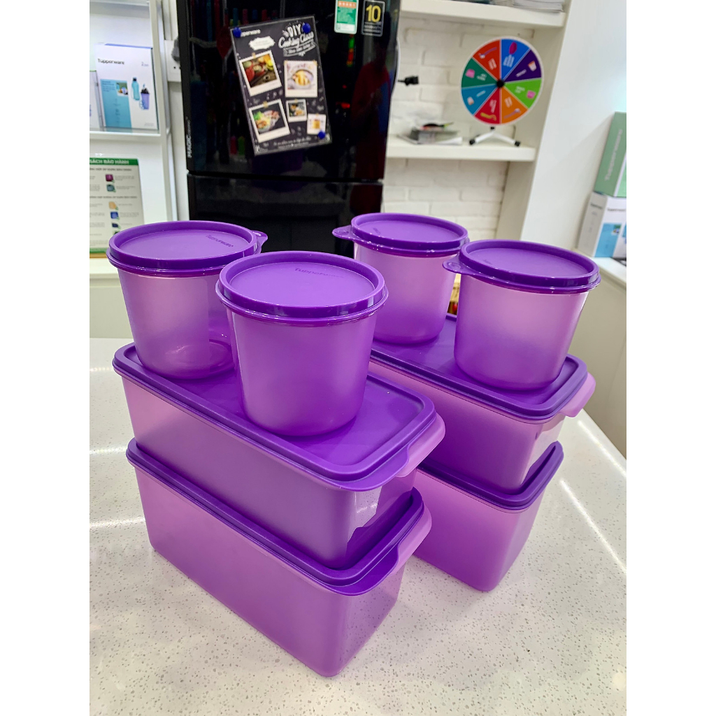 Bộ hộp trữ mát tím Collection Tupperware