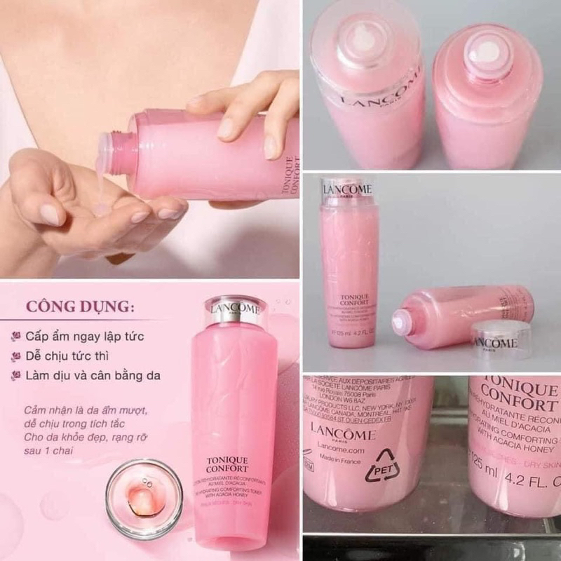 Toner Lancome hồng 125ml unbox