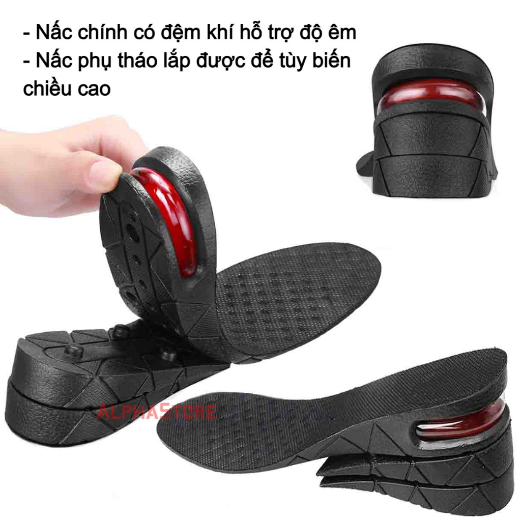 Cặp Lót Giày Tăng Chiều Cao 【Loại 1】- Nhiều Nấc 3cm/5cm/7cm/9cm - Tùy Chọn Nguyên Bàn, Nửa Bàn - Đế Độn Tăng Chiều Cao