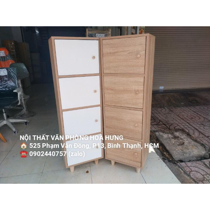 Tủ locker 4 cánh full sồi, free ship hcm