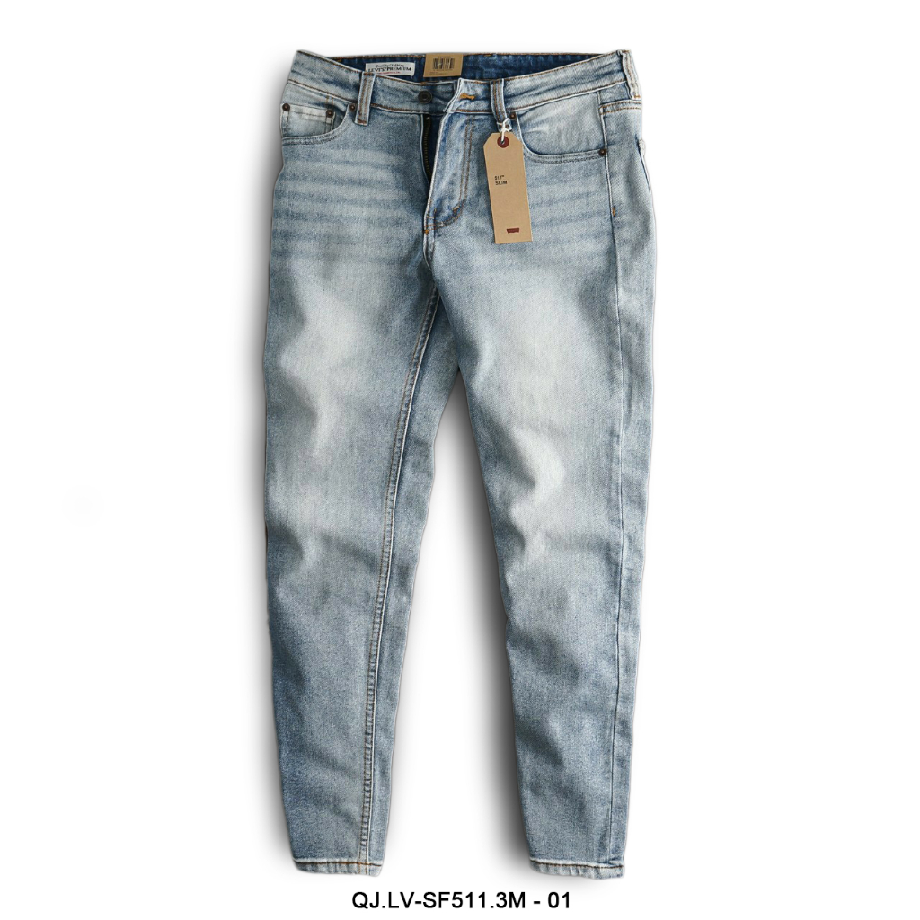 Quần jean nam dáng basic Slim đứng form co giãn tốt bền màu chuẩn xuất khẩu - 3 màu