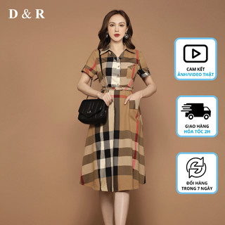 Đầm dự tiệc BBR kèm belt Quảng Châu cao cấp D&R Fashion D314