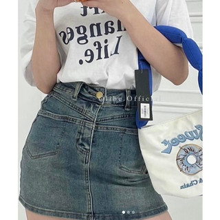 Chân váy denim dáng ngắn thời trang