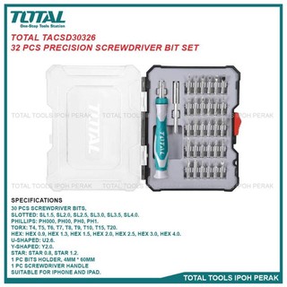 Bộ tua vít sửa điện thoại 32 chi tiết total tacsd30326