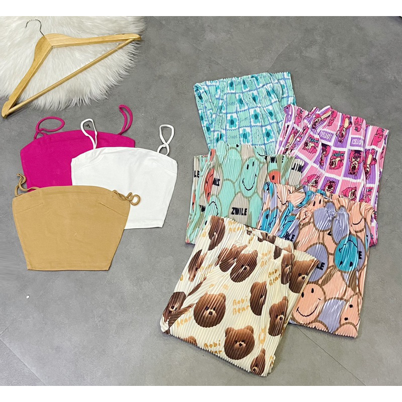 Quần dập ly hoạt hình thun thái ( hình thật shop chụp ) - CarotShop