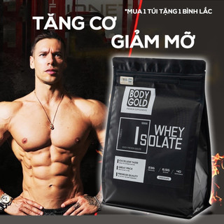 Sữa tăng cơ - giảm mỡ - whey protein isolate bodygold túi 1kg + tặng bình lắc shaker 700ml