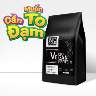 Protein thực vật- sữa tăng cân - tăng cơ- pure vegan protein body gold túi 1kg + tăng bình lắc 700ml
