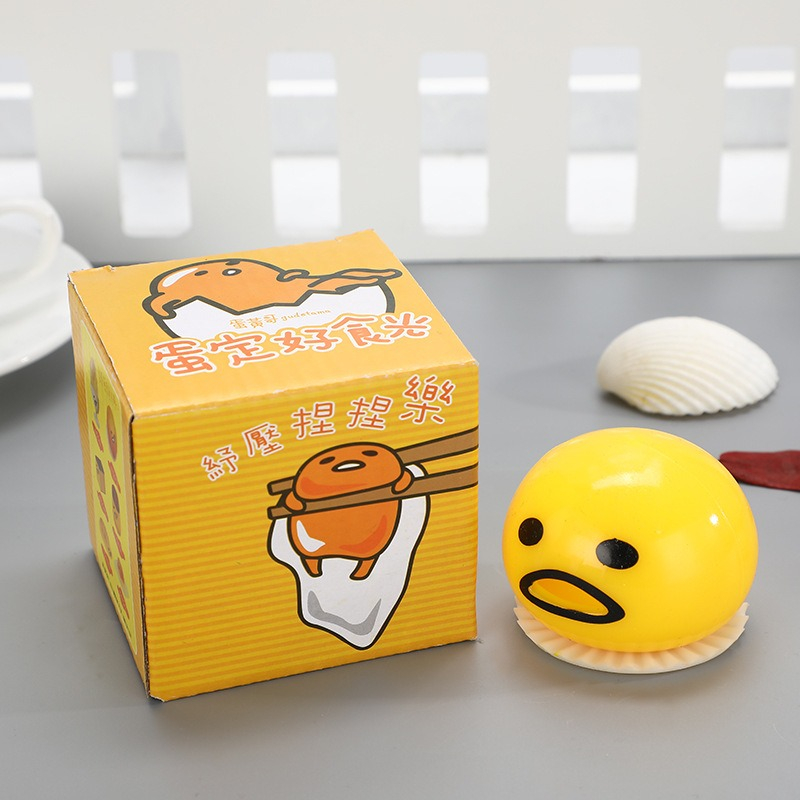 Trứng Biến Thái Hút Nhả Slime Ngộ Nghĩnh Chơi Vui Xả Stress Hiệu Quả Gudetama Squishy Mochi