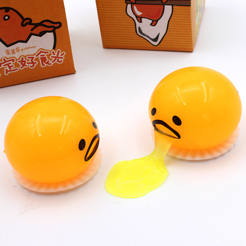 Trứng Biến Thái Hút Nhả Slime Ngộ Nghĩnh Chơi Vui Xả Stress Hiệu Quả Gudetama Squishy Mochi