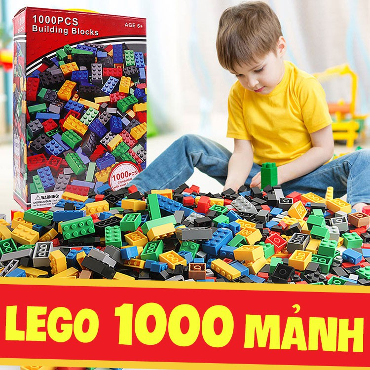 Bộ đồ chơi lắp ghép Lego 1000 mảnh chi tiết hộp đỏ - Bộ đồ chơi xếp hình sáng tạo