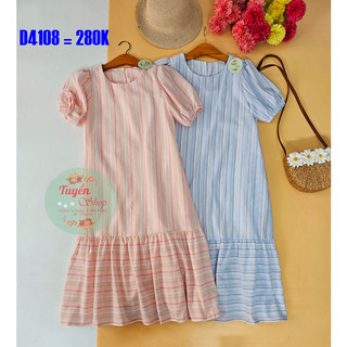 Đầm suông sọc đuôi cá