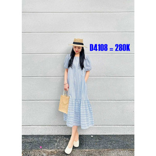 Đầm suông sọc đuôi cá