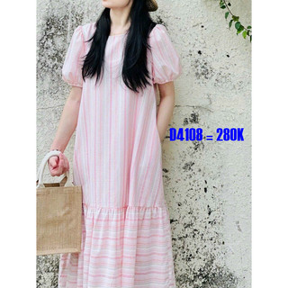 Đầm suông sọc đuôi cá