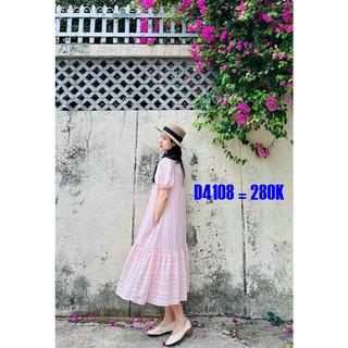 Đầm suông sọc đuôi cá