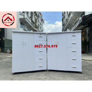 Tủ trẻ em 2 cánh 5 ngăn trắng