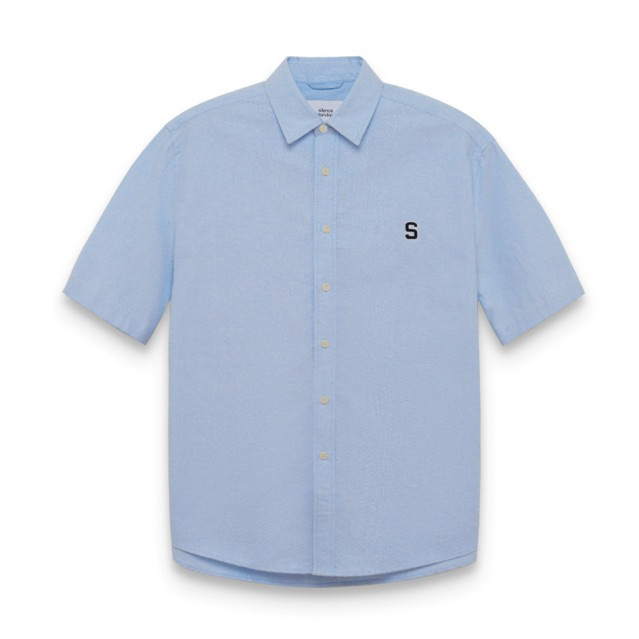 Áo sơ mi ngắn tay Silence Standard Eco Oxford logo S/basic