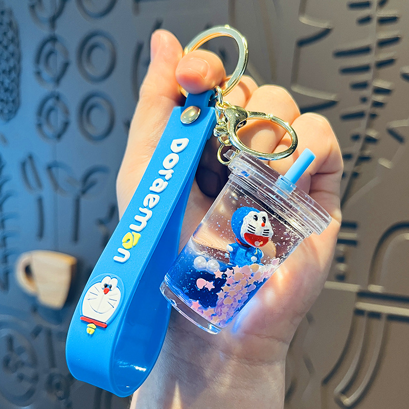Móc khoá mèo doraemon pha lê cute dễ thương treo chìa khoá,móc khoá chuyển động độc đáo vịt pokemon Bolita