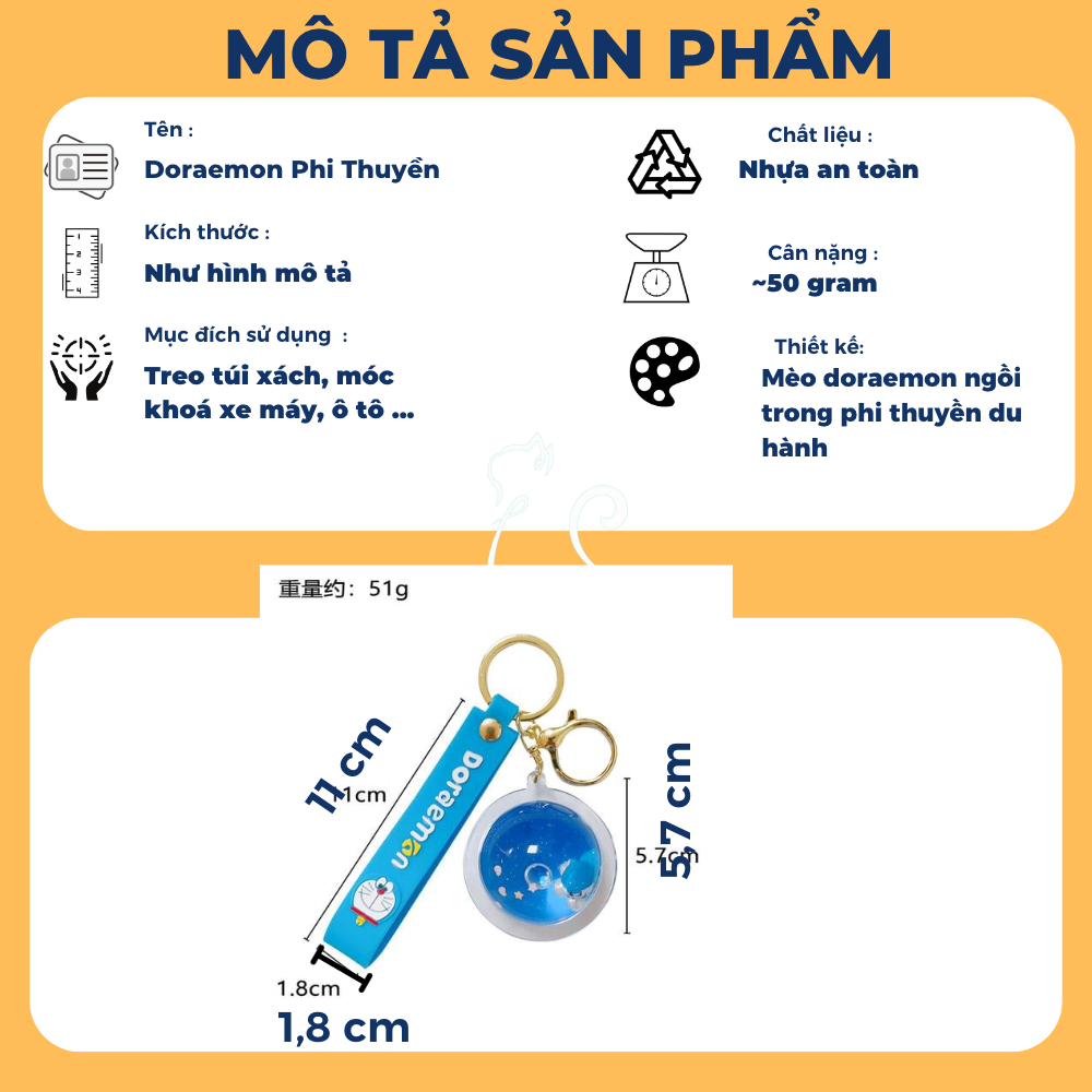 Móc khoá mèo doraemon pha lê cute dễ thương treo chìa khoá,móc khoá chuyển động độc đáo vịt pokemon Bolita