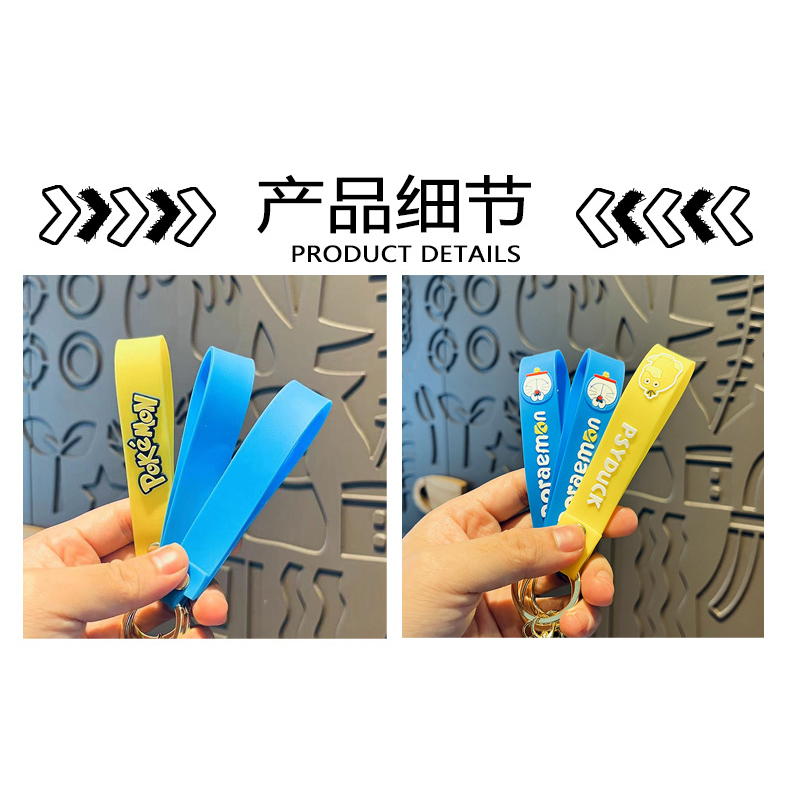 Móc khoá mèo doraemon pha lê cute dễ thương treo chìa khoá,móc khoá chuyển động độc đáo vịt pokemon Bolita