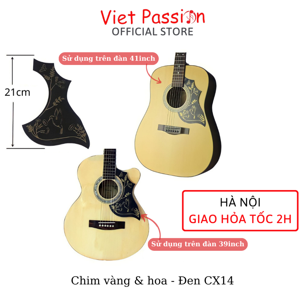 Miếng dán chống trầy xước cho đàn guitar acoustic, classic vietpassion
