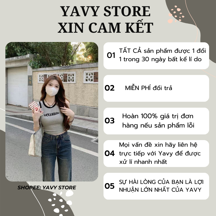 Áo croptop Ba lỗ nữ ôm thun bozip YaVy siêu tôn dáng, Ba lỗ viền màu thêu chữ cá tính trẻ trung AO016