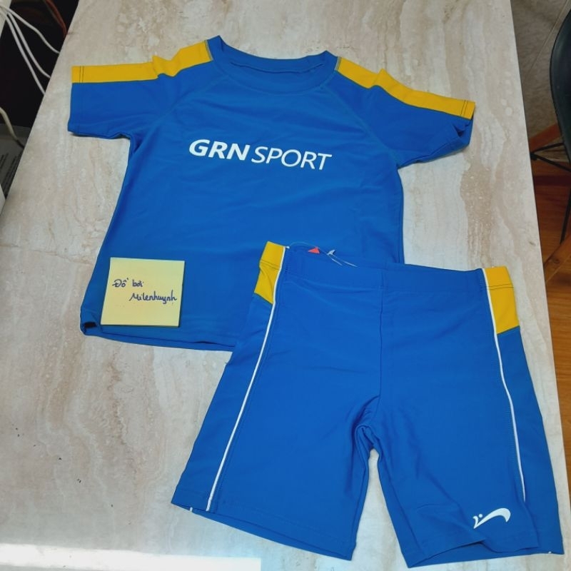 Sét đồ bơi bé trai YY9913 GRN Sport size 13-50kg phong cách thể thao chất mịn đẹp