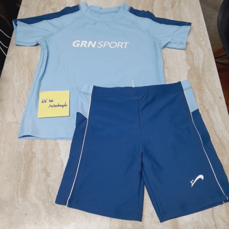 Sét đồ bơi bé trai YY9913 GRN Sport size 13-50kg phong cách thể thao chất mịn đẹp