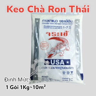 Men keo bột chà ron gạch hiệu Cá Sấu trét ron kẻ gạch ốp lát nhà về sinh hàng nhập khẩu Thái Lan chính hãng 1kg