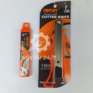 Dao rọc giấy Century, hộp lưỡi dao cắt thùng giấy lớn hiệu Century Cutter Knife