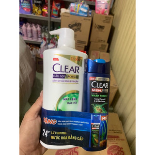Voucher20k - dầu gội clear bạc hà 880g tặng kèm