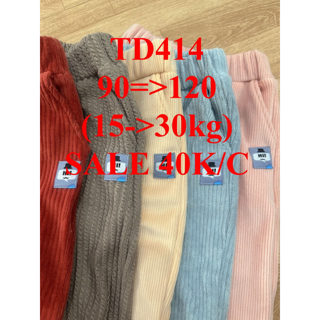 SALE 40K/C * Mã TD414: Quần dày siêu ấm cho cả bé trai, bé gái️, hàng xuất Hàn hãng Imong, chất nỉ và lót lông