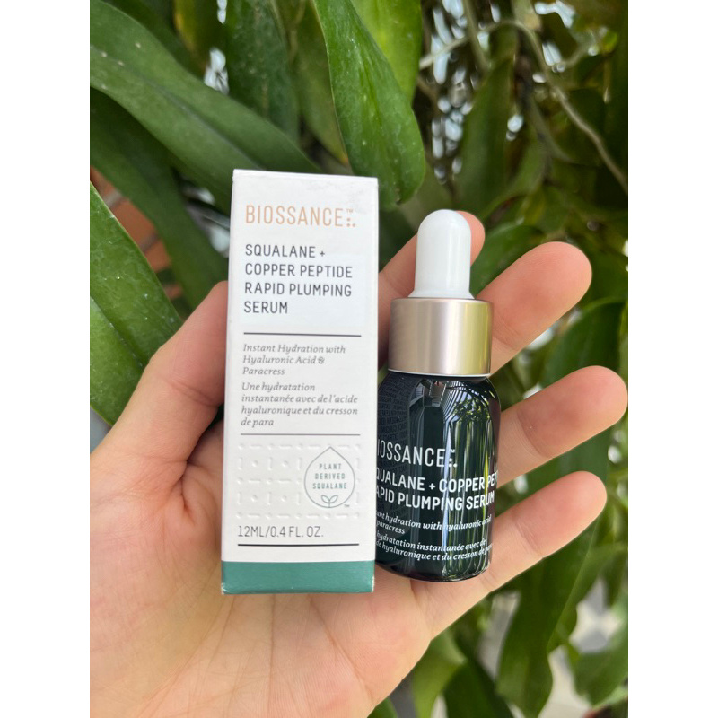 BIOSSANCE Dầu dưỡng ẩm sáng da hữu cơ Squalane + Vitamin C Rose Oil mini 12ml