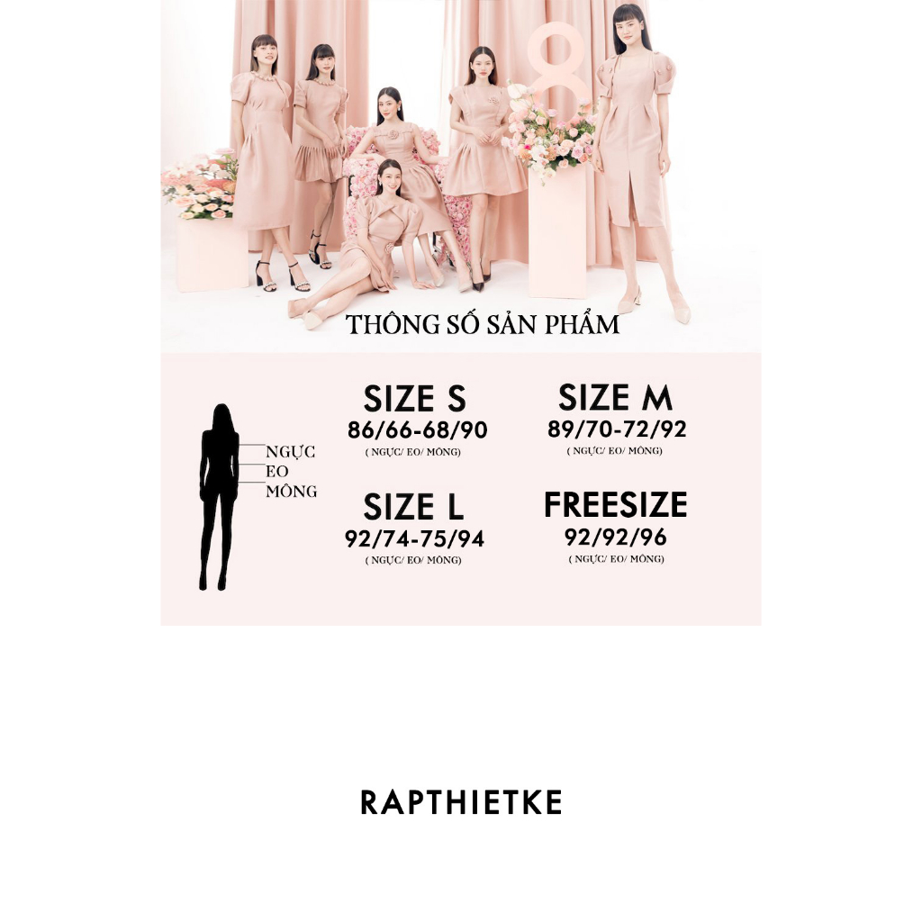 RẬP - Đầm Hai Dây Không Tay Tùng Xòe - PERIOD 04