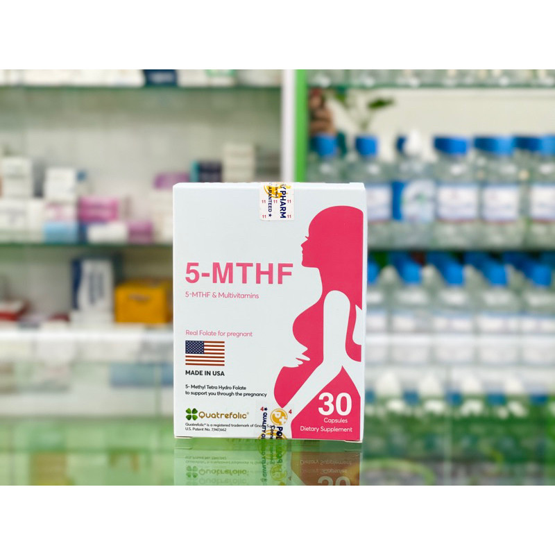 5-MTHF, tăng thụ thai, tăng khả năng sinh sản, giảm nguy cơ sinh non cho mẹ bầu với acid folic - Hộp 30 viên