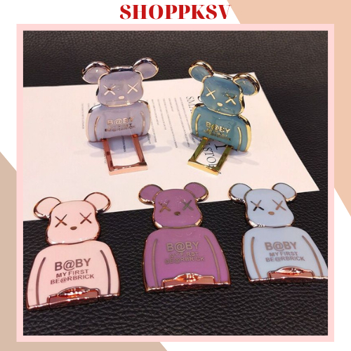 Giá đỡ điện thoại di động giá đỡ điện thoại di động mạ điện gấu bear rich LV, gấu @