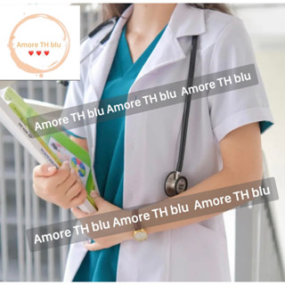 Áo Blouse , Áo choàng bác sĩ NGẮN TAY dáng dài gần tới gối VẢI KAKI dày dặn cao cấp.