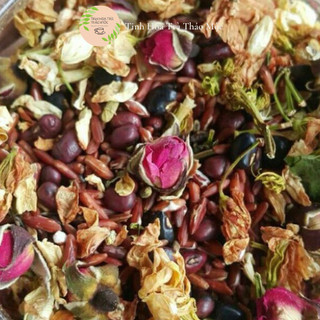 trà gạo lứt mix 4 đặc biệt nụ hồng cúc vàng Tinh Hoa Trà Mộc 1kg