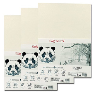 Giấy vẽ chì, màu nước A3/A4 gấu trúc