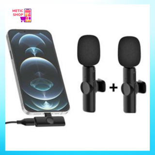Bộ Micro Thu Âm Không Dây K9 (1 Mic, 2 Mic) Khử Tiếng Ồn Để Livestream Ghi Âm Quay Video Cổng iPhone và Type C (METIC.S)