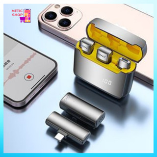 Bộ 2 Mic Thu Âm Không Dây Mini S13 Micro Livestream Có Hộp Sạc 2.4G Giảm Tiếng Ồn Chuyên Nghiệp Dành Cho Điện Thoại