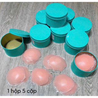 Miếng dán ngực, hộp 5 cặp, miếng dán nhũ hoa silicol hình hoa mai mềm mại