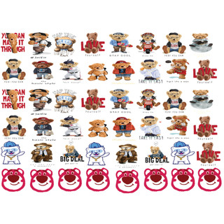 (QUÀ TẶNG NGẪU NHIÊN) Logo sticker công nghệ in UV hình gấu kute, rất dễ dán trực tiếp lên mọi bề mặt