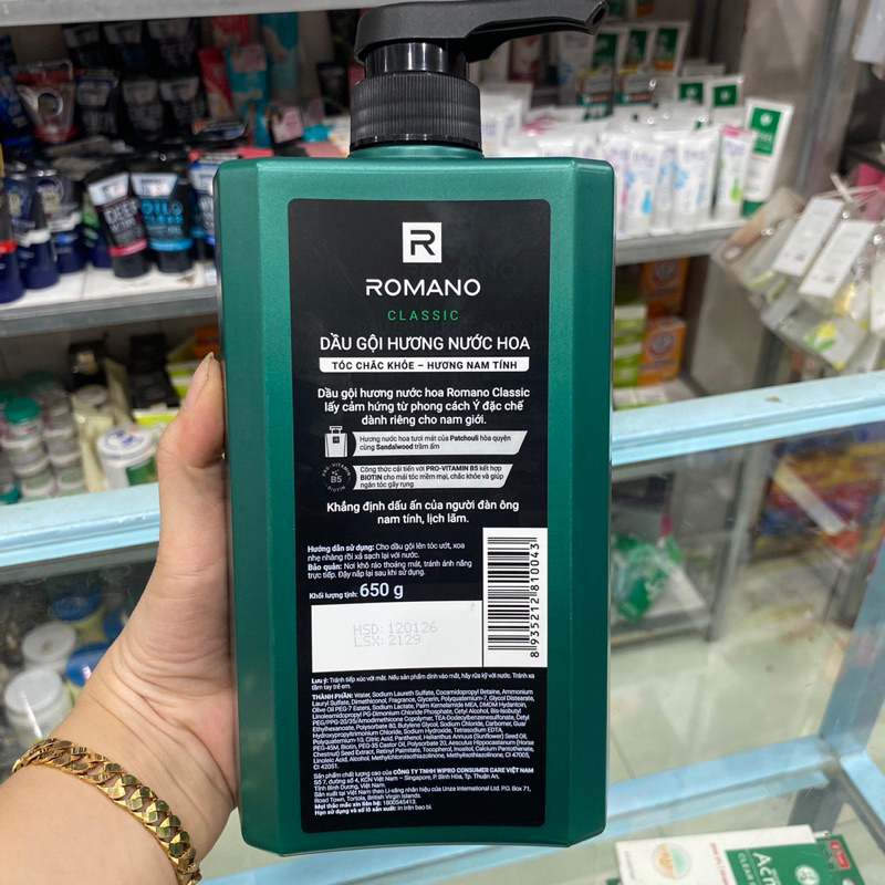 Dầu Gội Romano Deluxe Classic 650g