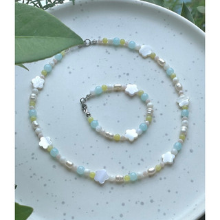 Vòng tay hạt đá - Jasmine 🩵